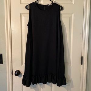 Jodifl black sleeveless dress with ruffle hem